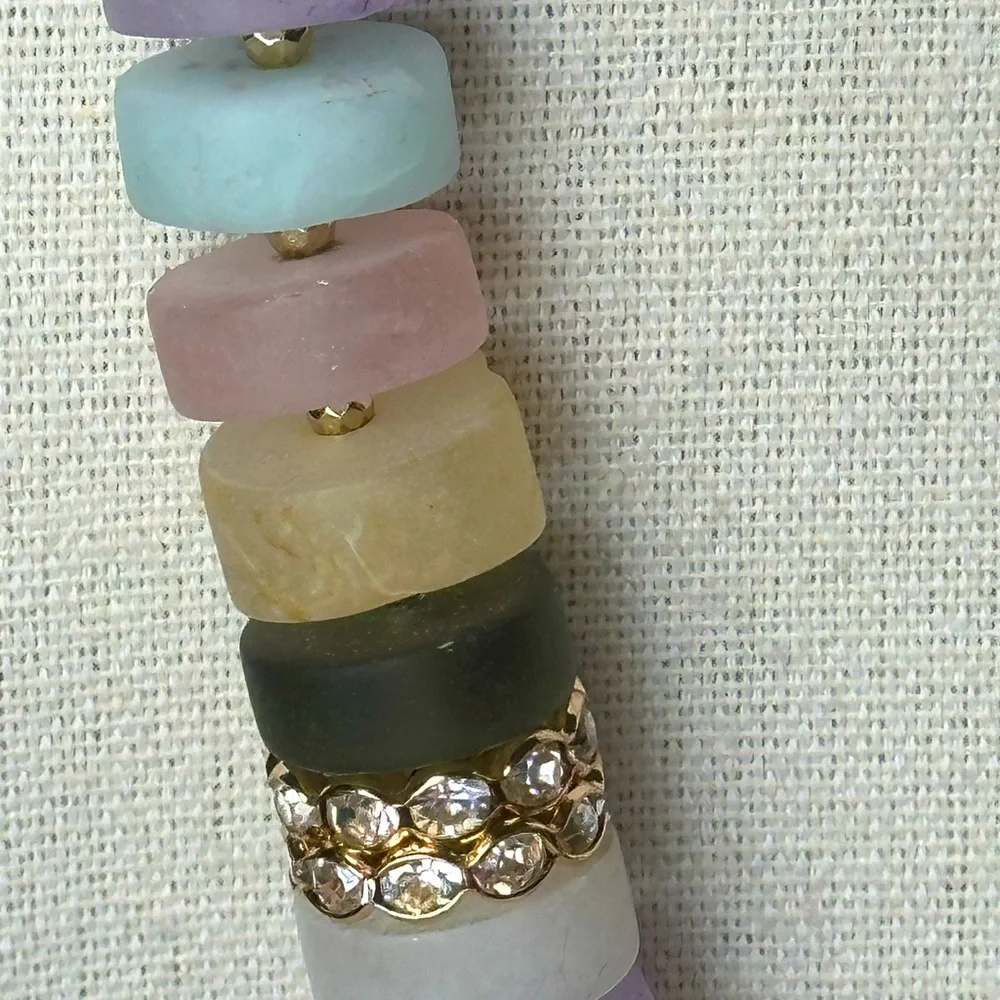 Anthropologie Shades of Sea Frosted Gem Necklace - Picture 2 of 4